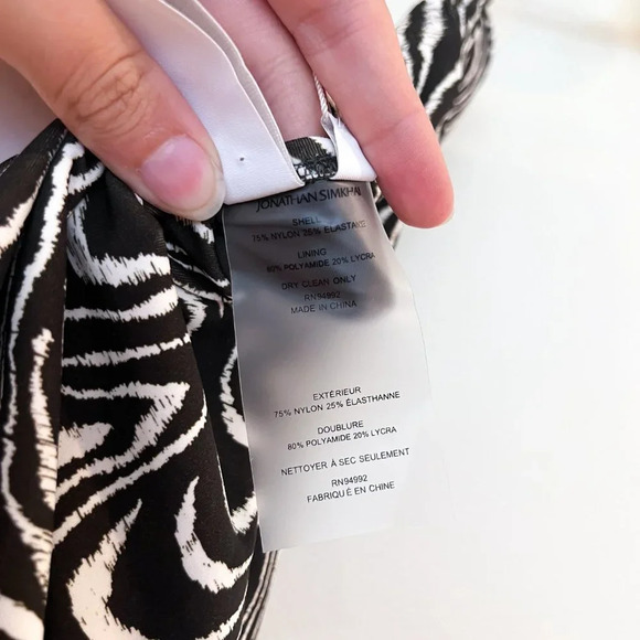 Jonathan Simkhai Animal Print One Piece Resortwear Designer Swimsuit XS NWT - Picture 10 of 11